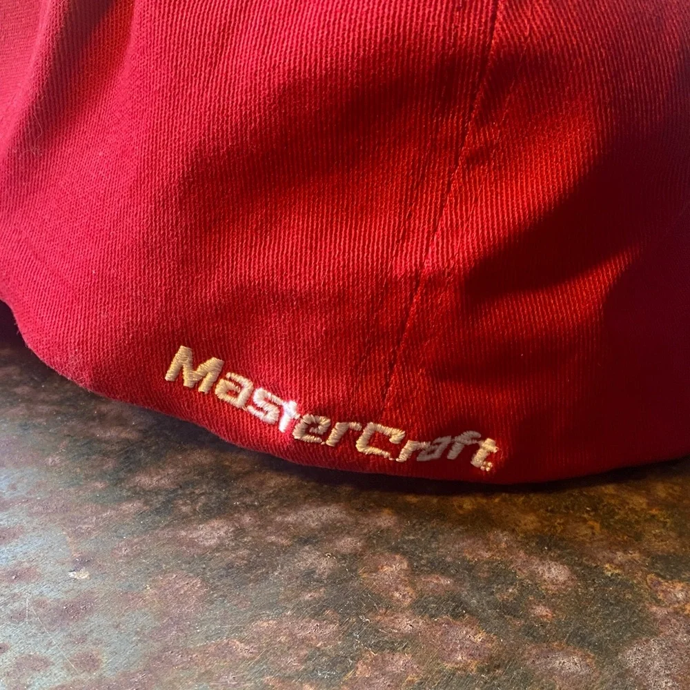 No Fear Mastercraft Red FlexFit Ball Cap with Bold Embroidery Logo. Size L/XL - Picture 5 of 10